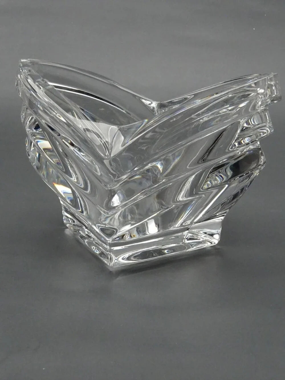 Vintage Mikasa Crystal Art Deco Votive Candle Holder/Trinket Dish - Germany